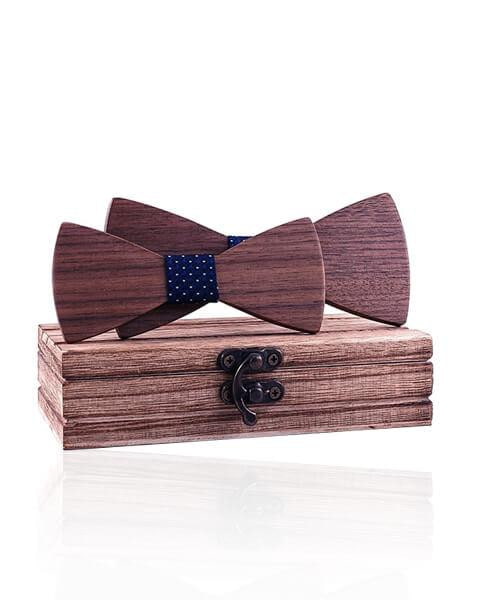 COFFRET NOEUD PAPILLON BOIS <BR> Cèdre bleu royal - Bois Eden