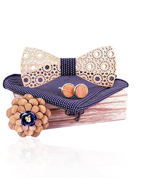 COFFRET NOEUD PAPILLON BOIS <BR> Notro noir - Bois Eden