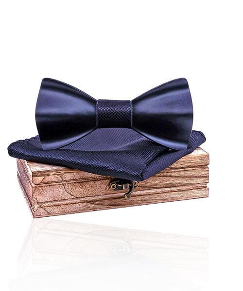 COFFRET NOEUD PAPILLON BOIS <BR> Noyer noir - Bois Eden