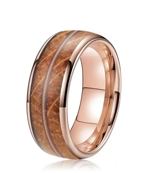 bague en bois gaia rose