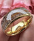 Bague Elior Kovo bois de cerf finition or