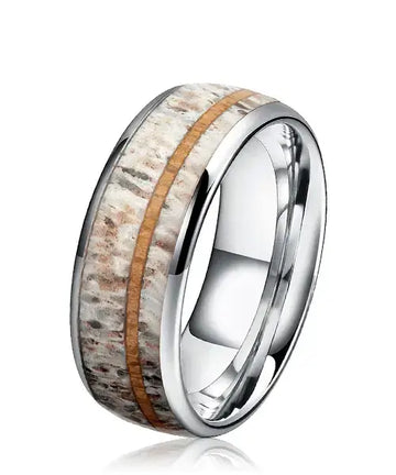 Bague Elior Kovo bois de cerf et argent