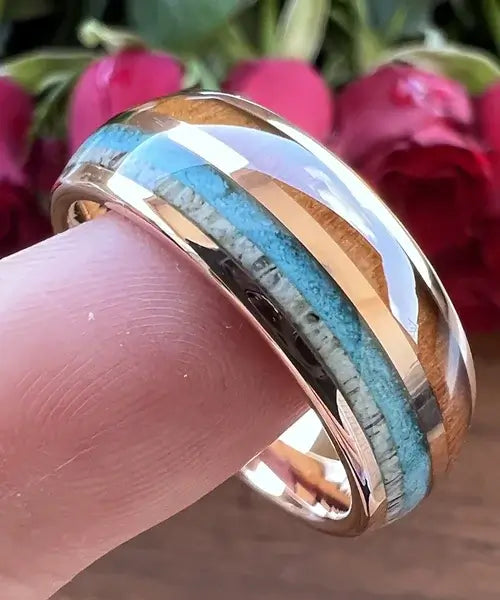 Bague Elior Tributo bois et rose