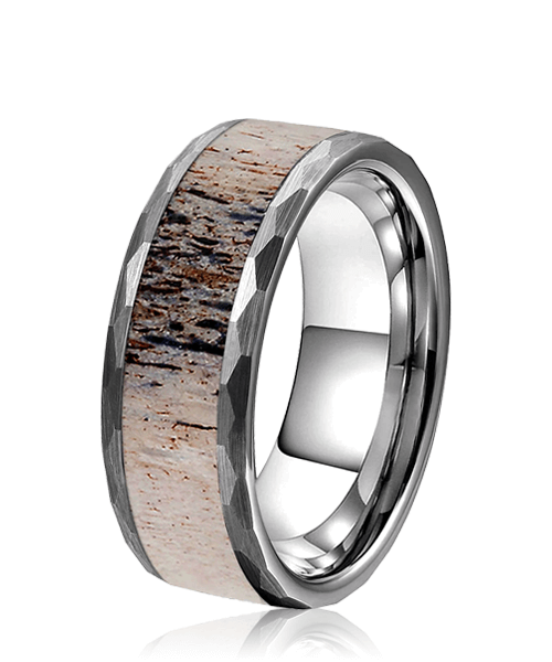 BAGUE EN BOIS Dornak Kova argent
