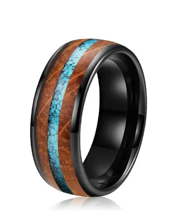 Bague en bois Essence du Pacifique coloris noir