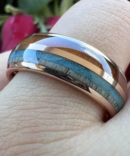 Bague Elior Tributo bois et rose