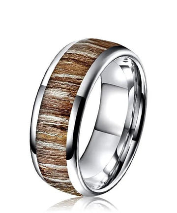BAGUE BOIS Elior Coconua argent