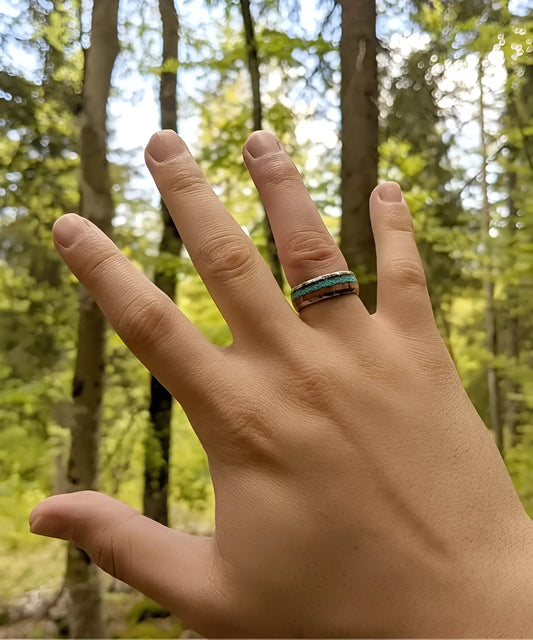 BAGUE EN BOIS Flèche de Cupidon Terre et Mer