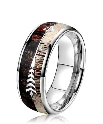 BAGUE BOIS Flèche de Cupidon argent Désir