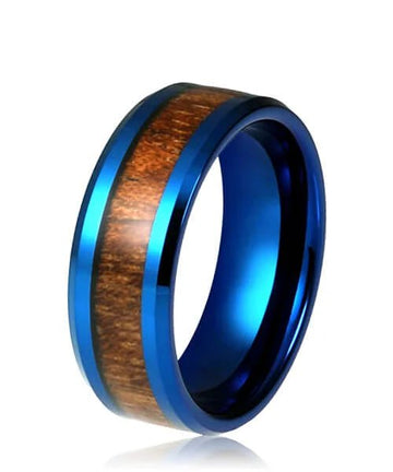 BAGUE BOIS Fortune vanu bleu