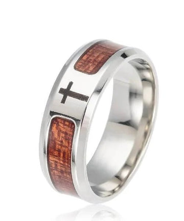 BAGUE EN BOIS Croix