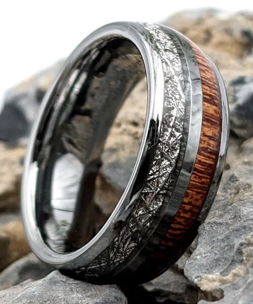 BAGUE EN BOIS Duo d Eden argent