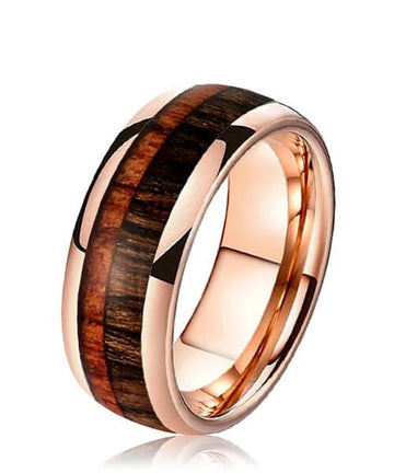 BAGUE EN BOIS Elior biton or rose