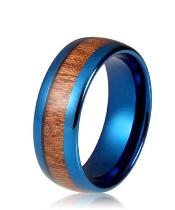 BAGUE EN BOIS Elior bleu