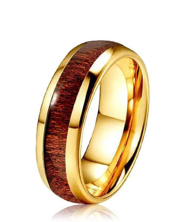 BAGUE EN BOIS Elior Klimt or