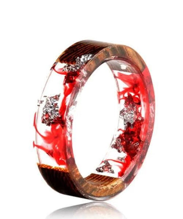 BAGUE EN RÉSINE Ecarlate