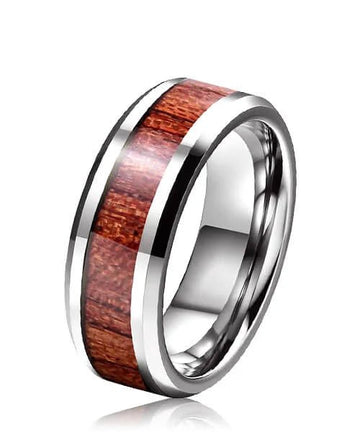 BAGUE EN BOIS Fortune argent