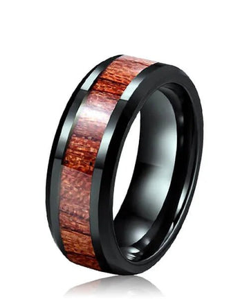 BAGUE EN BOIS Fortune noire