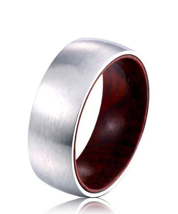 BAGUE EN BOIS Onia argent