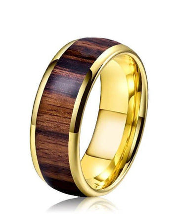 BAGUE EN BOIS Ouranos or