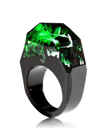 BAGUE RÉSINE Origine force de jade