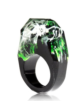 BAGUE RÉSINE Origine forêt enchantée