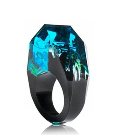 BAGUE RÉSINE Origine sommet bleu ciel