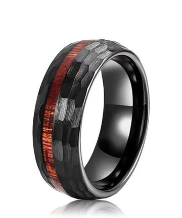 Bague en bois Vulkanor noir intense