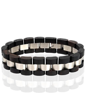 Bracelet en bois Forka noir