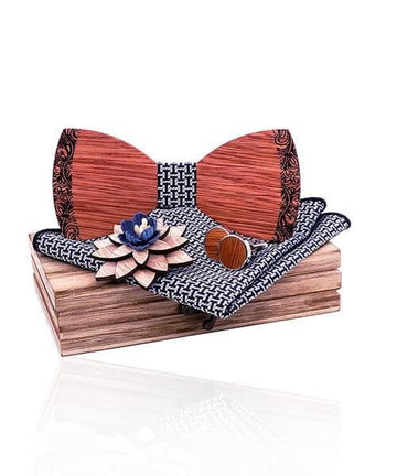 COFFRET NOEUD PAPILLON BOIS Arbousier zébré