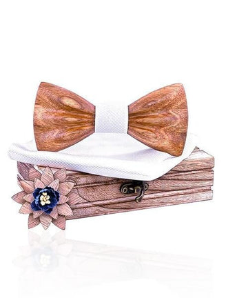 COFFRET NOEUD PAPILLON BOIS Charme blanc