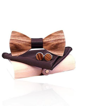 COFFRET NOEUD PAPILLON BOIS Érable marron