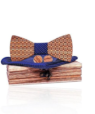 COFFRET NOEUD PAPILLON BOIS Frêne bleu