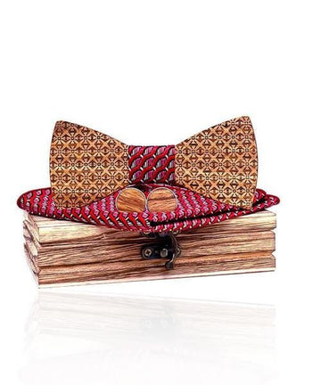 COFFRET NOEUD PAPILLON BOIS Frêne rouge