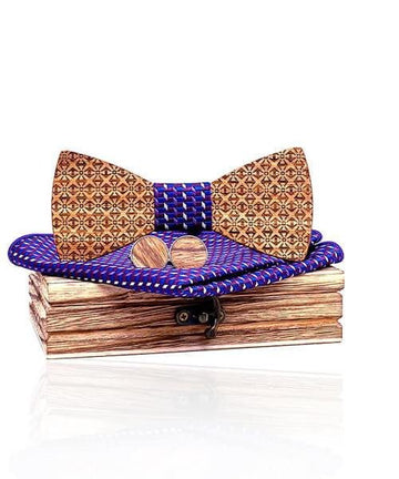 COFFRET NOEUD PAPILLON BOIS Frêne violet