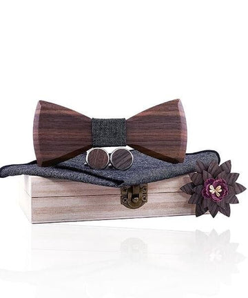 COFFRET NOEUD PAPILLON BOIS Giroflier noir