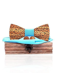 COFFRET NOEUD PAPILLON BOIS Gum bleu clair - Bois Eden