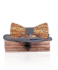 COFFRET NOEUD PAPILLON BOIS Gum zébré - Bois Eden