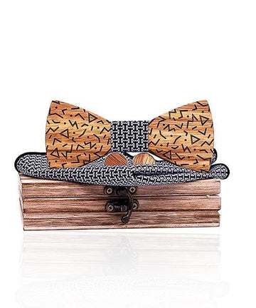 COFFRET NOEUD PAPILLON BOIS Gum zébré