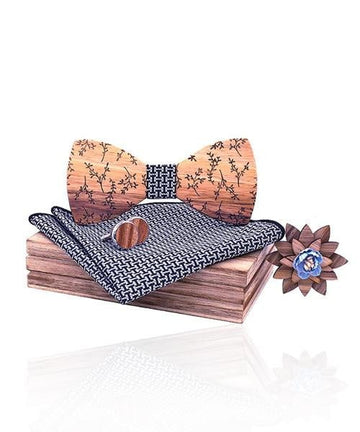 COFFRET NOEUD PAPILLON BOIS Halesia zébré