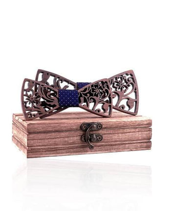 COFFRET NOEUD PAPILLON BOIS Hibiscus royal