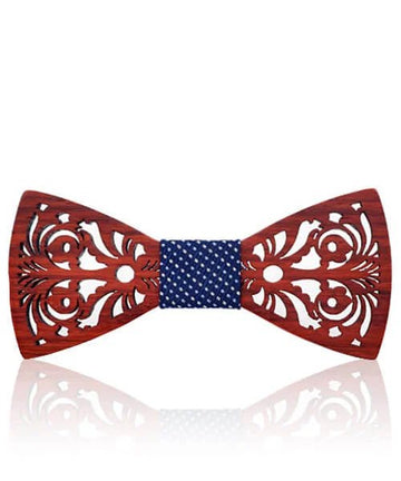 COFFRET NOEUD PAPILLON BOIS Kapur bleu royal