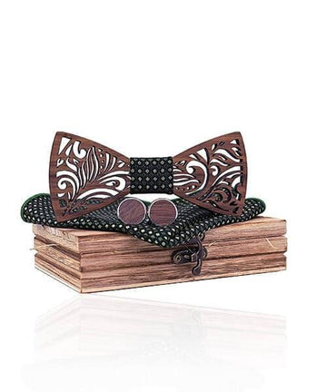 COFFRET NOEUD PAPILLON BOIS Mikus vert