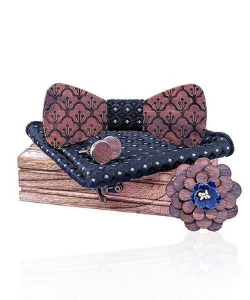 COFFRET NOEUD PAPILLON BOIS Neflier noir