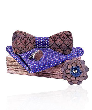 COFFRET NOEUD PAPILLON BOIS Neflier violet