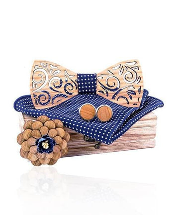 COFFRET NOEUD PAPILLON BOIS Neptua royal