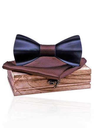 COFFRET NOEUD PAPILLON BOIS Noyer marron