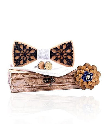 COFFRET NOEUD PAPILLON BOIS Ostryer blanc