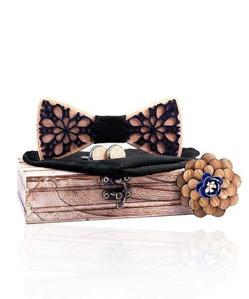 COFFRET NOEUD PAPILLON BOIS Ostryer noir