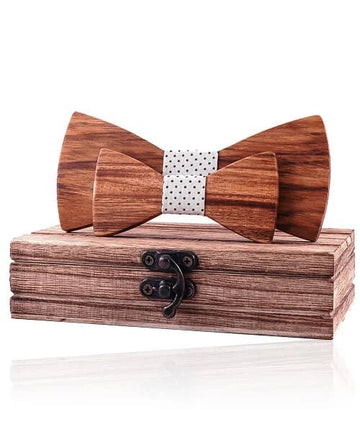 COFFRET NOEUD PAPILLON BOIS Sorbier blanc